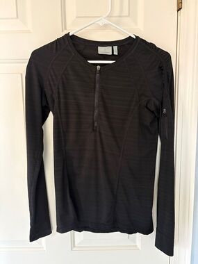 Athleta Black Half-Zip Performance Top
